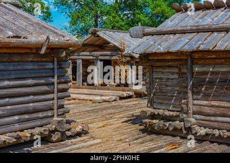 Kuku Cliffs im Gauja-Nationalpark in Lettland. Stockfoto