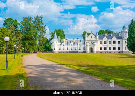 Blick auf die Burg Alatskivi in Estland. Stockfoto