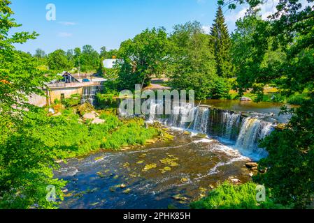 Keila-Juga-Wasserfall in Estland. Stockfoto