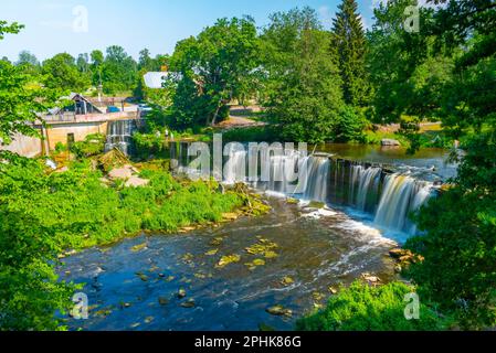 Keila-Juga-Wasserfall in Estland. Stockfoto