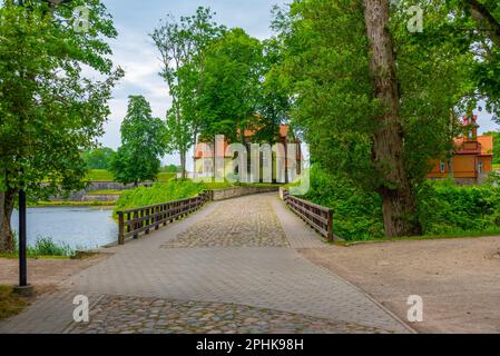 Jugendstilhotel in der estnischen Stadt Kuressaare. Stockfoto