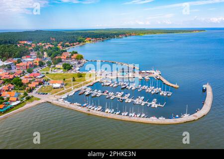 Panoramablick auf die litauische Stadt Nida. Stockfoto