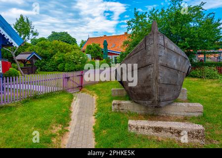 Nida Fisherman's Ethnographic Homestead in Litauen. Stockfoto