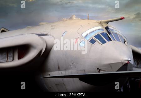 The Handley Page Victor ist ein strategischer Bombenleger mit britischem Jetantrieb, der während des Kalten Krieges von Handley Page entwickelt und produziert wurde. Stockfoto