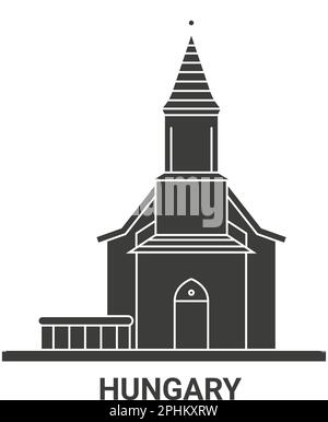 Ungarn, Wegweiser-Vektordarstellung Stock Vektor