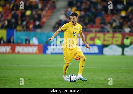 Raul Oprut #13 während des Qualifikationsspiels zur Euro 2024, Rumänien gegen Belarus, gespielt auf 28.03.2022, Bukarest, Cristi Stavri Stockfoto