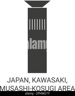 Japan, Kawasaki, Musashikosugi und Umgebung Stock Vektor