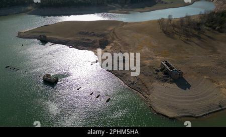 Sant Llorenc de la Muga, Spanien, 12. März 2023. Boadella Reservoir. Kredit: Joan G/Alamy Live News Stockfoto