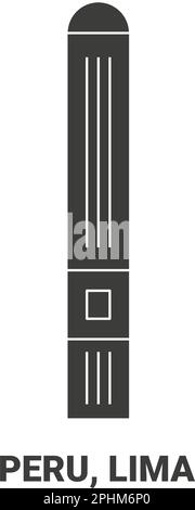 Peru, Lima Reise Landmarke Vektordarstellung Stock Vektor