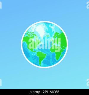 Welt Erde Erde. Kontinente und Ozeane Stock Vektor