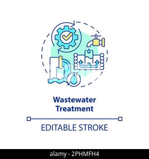 Symbol für das Konzept der Abwasseraufbereitung Stock Vektor