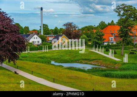 Grabhügel in Jelling, Dänemark. Stockfoto