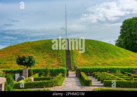 Grabhügel in Jelling, Dänemark. Stockfoto