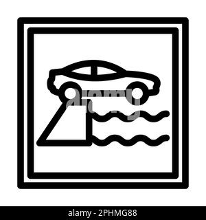 Harbour Vector Thick Line-Symbol Für Den Privaten Und Gewerblichen Gebrauch. Stockfoto