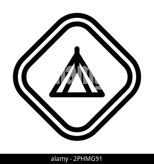 Camping Vector Thick Line Symbol Für Den Persönlichen Und Kommerziellen Gebrauch. Stockfoto