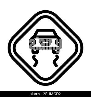 Slippery Vector Thick Line-Symbol Für Den Privaten Und Gewerblichen Gebrauch. Stockfoto