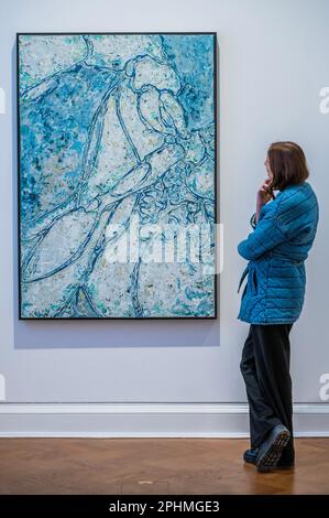 London, Großbritannien. 29. März 2023. Perdu, CLXIII, 2021 – Lee Bul, neue Gemälde aus ihrer Perdu-Serie, erstmals in London im Thaddaeus Ropac, London gezeigt. Kredit: Guy Bell/Alamy Live News Stockfoto