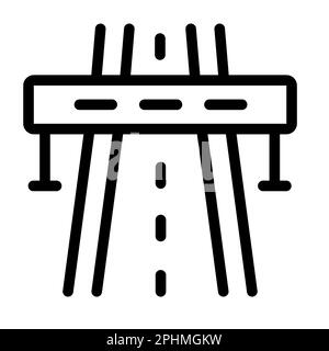 Highway Vector Thick Line-Symbol Für Den Privaten Und Gewerblichen Gebrauch. Stockfoto