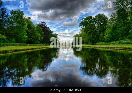 Long Water in Wrest Park, Silsoe, Bedfordshire, England Stockfoto