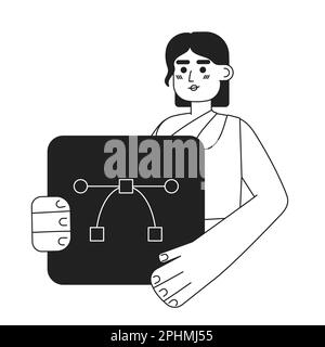 Webdesigner-Job Schwarzweiß-Konzept Vektordarstellung Stock Vektor