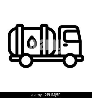 Tankwagen Vector Thick Line Symbol Für Den Privaten Und Gewerblichen Gebrauch. Stockfoto