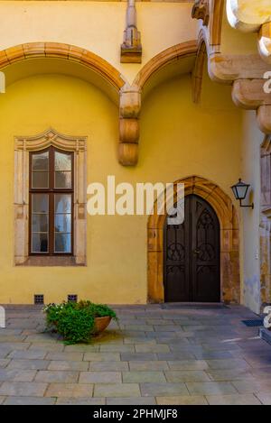 Innenhof der Burg Albrechtsburg in Meissen. Stockfoto