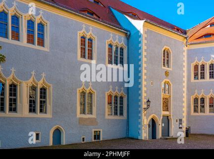 Innenhof der Burg Albrechtsburg in Meissen. Stockfoto