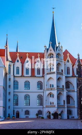 Innenhof der Burg Albrechtsburg in Meissen. Stockfoto