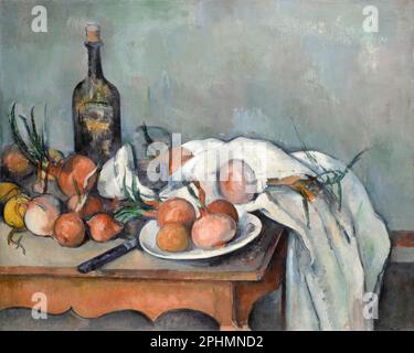 Paul Cezanne, Stille Leben mit Zwiebeln, in Öl auf Leinwand malen, 1896-1898 Stockfoto