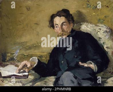 Stéphane Mallarmé (1842-1898), französischer Dichter, Porträtmalerei in Öl auf Leinwand von Edouard Manet, 1876 Stockfoto