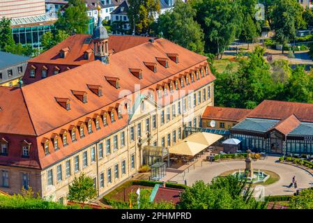 Blick auf das Residenzschloss in Bamberg. Stockfoto