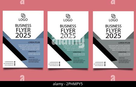Business Flyers Design Set, Business Flyer Design Set. Illustration Vektorvorlage Design Broschüre Design Stock Vektor