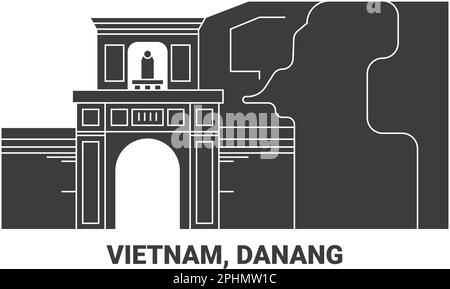 Vietnam, Danang, M, Sn Reise Landmarke Vektordarstellung Stock Vektor