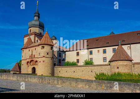Innenhof der Festung Marienberg in Würzburg. Stockfoto