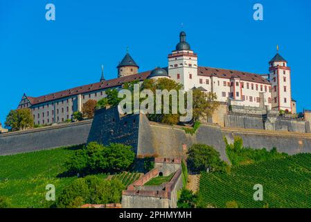 Festung Marienberg in Würzburg. Stockfoto