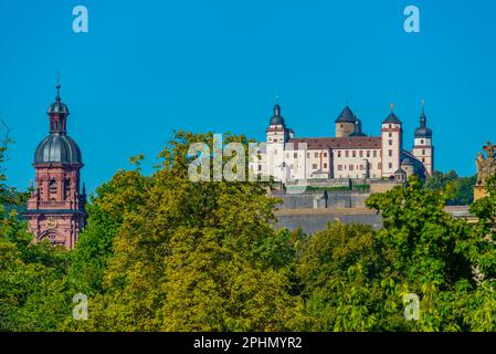 Festung Marienberg in Würzburg. Stockfoto