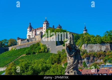 Festung Marienberg in Würzburg. Stockfoto