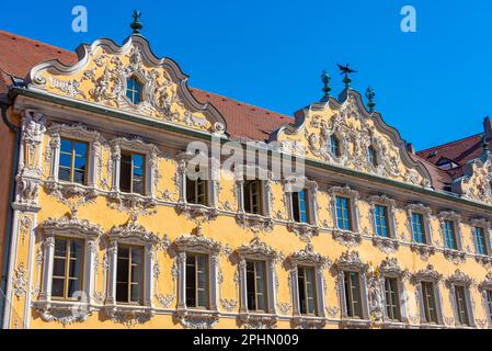 Falkenhaus in der deutschen Stadt Würzburg. Stockfoto