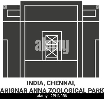 Indiens, Chennai, Arignar Anna Zoological Park Reise-Vektordarstellung Stock Vektor