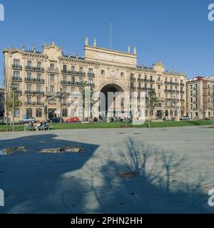 Hauptquartier des Banco Santander in Santander, Kantabrien, Nordspanien, Europa Stockfoto