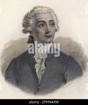 Portrait de Antoine Laurent de Lavoisier (1743-1794), Chimiste francais. Gravure vers 1935 Stockfoto