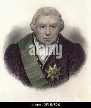 Portrait de Sir Joseph Banks (1743-1820), Explorateur et naturaliste anglais. Gravure vers 1835 Stockfoto