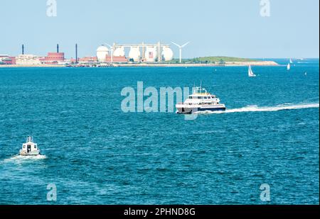 Boston ist eine geschäftige Stadt und sehr einladend Stockfoto