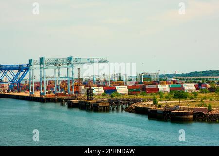 Boston ist eine geschäftige Stadt und sehr einladend Stockfoto