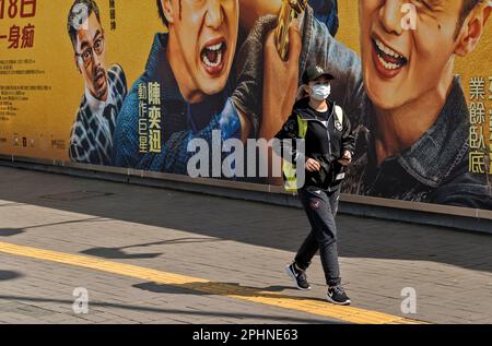 Hongkong, China, 01/17/2018 Sreet-Szene aus Hongkong Stockfoto