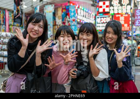 Hongkong, China, 01/17/2018 Sreet-Szene aus Hongkong Stockfoto