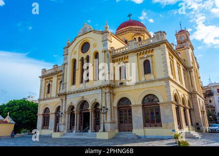 Kirche Agios Minas in der griechischen Stadt Heraklion. Stockfoto