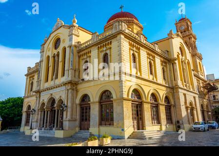 Kirche Agios Minas in der griechischen Stadt Heraklion. Stockfoto