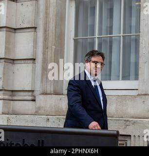 London, Großbritannien, 29., März, 2023 Jeremy Quin, MP, Paymaster General und Minister, wie sie im Kabinett 70 whitehall auf Richard Lincoln/Alamy Live News ankamen Stockfoto