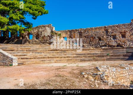 Blick auf das Schloss Akronafplia in Nafplio, Griechenland. Stockfoto